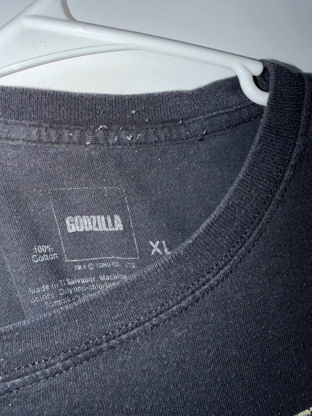 Godzilla The Great Wave Graphic Black T-Shirt XL - Picture 3 of 6